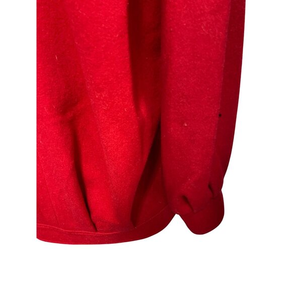 Vintage 1980s International Scene Red Pure Wool Double-Breasted Coat - Picture 13 of 16